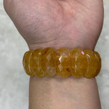 Yellow Jade Stone Bracelet Natural Gemstone Bangle