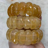 Yellow Jade Stone Bracelet Natural Gemstone Bangle