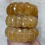 Yellow Jade Stone Bracelet Natural Gemstone Bangle
