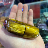 Yellow Tiger Eye Beads Bracelet Natural Gem Stone Bangle