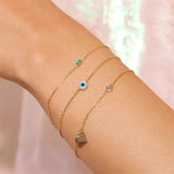 925 Silver Evil Eyes Charm Bracelet Women Statement Jewelry