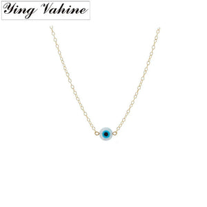 925 Silver Evil Eyes Necklace Women Statement Jewelry