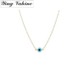 925 Silver Evil Eyes Necklace Women Statement Jewelry