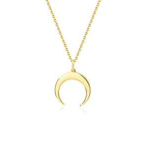 925 Silver Moon Pendant Necklace Classic Style Jewelry
