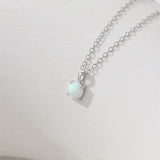 Opal Stone Pendant Necklace for Women - Birthday Gift