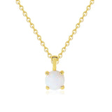 Opal Stone Pendant Necklace for Women - Birthday Gift