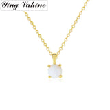 Opal Stone Pendant Necklace for Women - Birthday Gift