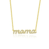 925 Silver Zircon Letter mama Pendant Necklace for Women