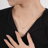 925 Silver Zircon Evil Eyes Pendant Necklaces for Women