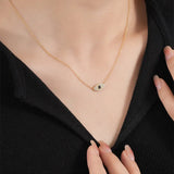 925 Silver Zircon Evil Eyes Pendant Necklaces for Women
