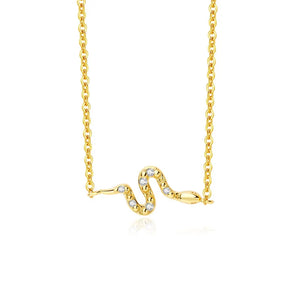 925 Silver Snake Pendant Necklace Women Statement Jewelry