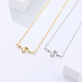 925 Silver Snake Pendant Necklace Women Statement Jewelry