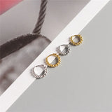 925 Sterling Silver Small Beads Hoop Earrings for Women