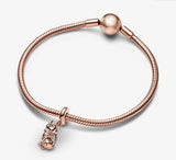 Galaxy Robot Heart Pan Bracelet 925 Silver Star Charm for Valentine's Gift