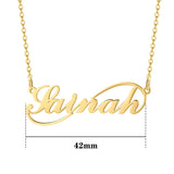 Women's Rose Silver Stainless Steel Name Necklace