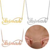 Women's Rose Silver Stainless Steel Name Necklace