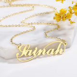 Women's Rose Silver Stainless Steel Name Necklace