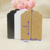 Hair Clip Blank Card 100pcs White/Kraft/Black Paper