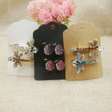 Hair Clip Blank Card 100pcs White/Kraft/Black Paper