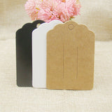 Hair Clip Blank Card 100pcs White/Kraft/Black Paper