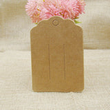 Hair Clip Blank Card 100pcs White/Kraft/Black Paper