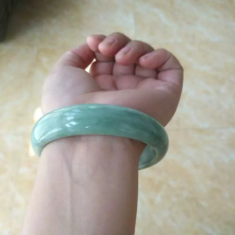 Natural Burma Jade Bracelet 54mm-62mm Princess Style Gift for Her