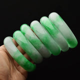 Zheru Jewelry A-Class Green Jade Bracelet 53-62mm w/ Certificate