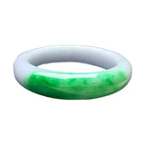 Zheru Jewelry Myanmar Jade Green Half-Color Bracelet Princess Bracelet