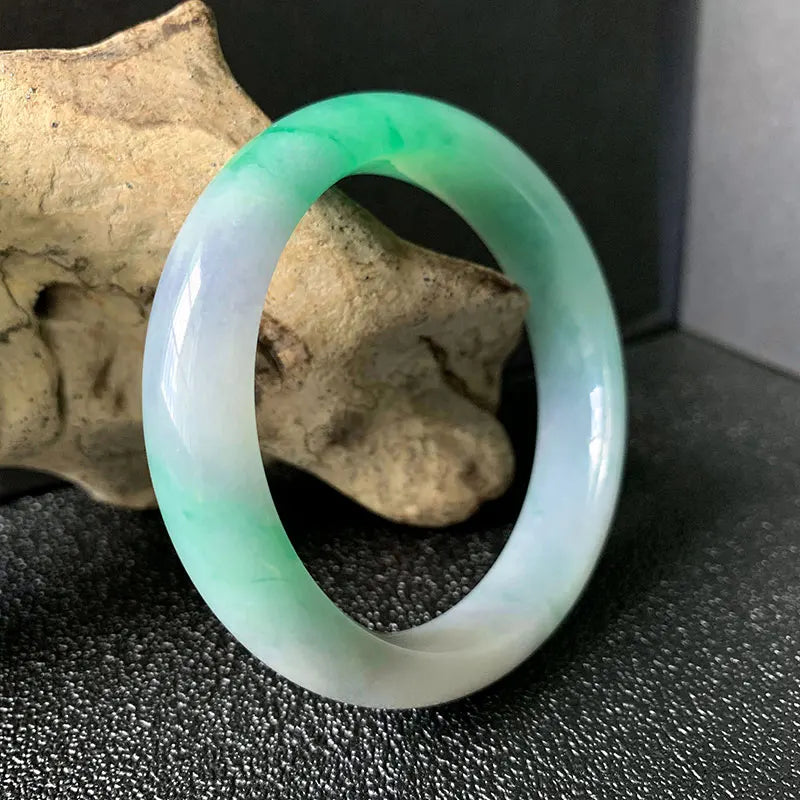 Zheru Jewelry Natural Myanmar Jade Princess Bracelet with Certificate