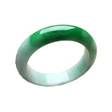 Zheru Jewelry Myanmar Jade Semi Green Bracelet 53-62mm Princess Bracelet