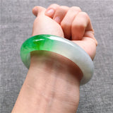 Natural Myanmar Jade A-Class 53mm-62mm Ice Green Bracelet