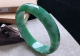 Zheru Jewelry Natural Burmese Emerald Dark Green Bracelet 54mm-64mm