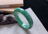 Zheru Jewelry Natural Burmese Emerald Dark Green Bracelet 54mm-64mm