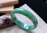 Zheru Jewelry Natural Burmese Emerald Dark Green Bracelet 54mm-64mm