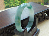 Zheru Natural Burmese Jade Two-Tone Bracelet 54-64mm