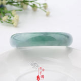 Zheru Jewelry Natural Burmese Jade 54-64mm Two-Tone Bracelet Princess Jewelry