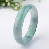 Zheru Jewelry Natural Burmese Jade 54-64mm Two-Tone Bracelet Princess Jewelry