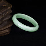 Zheru Natural Burmese Jade Light Green Bracelet 54-64mm - Princess Jewelry Gift