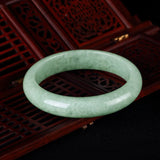Zheru Natural Burmese Jade Light Green Bracelet 54-64mm - Princess Jewelry Gift