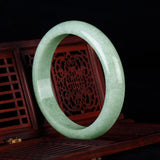 Zheru Natural Burmese Jade Light Green Bracelet 54-64mm - Princess Jewelry Gift
