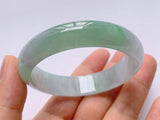 Zheru Jewelry Natural Burmese Jade Light Green Two-color Bracelet Princess
