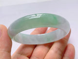 Zheru Jewelry Natural Burmese Jade Light Green Two-color Bracelet Princess