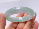 Zheru Jewelry Natural Burmese Jade Light Green Two-color Bracelet Princess