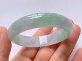 Zheru Jewelry Natural Burmese Jade Light Green Two-color Bracelet Princess