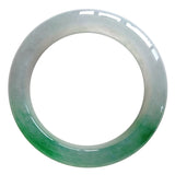 Zheru Jewelry Natural Burmese Jadeite 54-64mm Light Green Bracelet