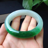 Zheru Jewelry Natural Emerald Two-Color 54-62mm Bracelet