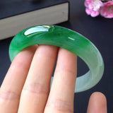 Zheru Jewelry Natural Emerald Two-Color 54-62mm Bracelet