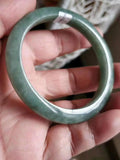 Zheru Jewelry Natural Myanmar Jade 54-64mm Green Bracelet Princess Jewelry