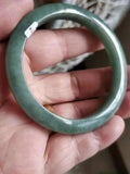 Zheru Jewelry Natural Myanmar Jade 54-64mm Green Bracelet Princess Jewelry