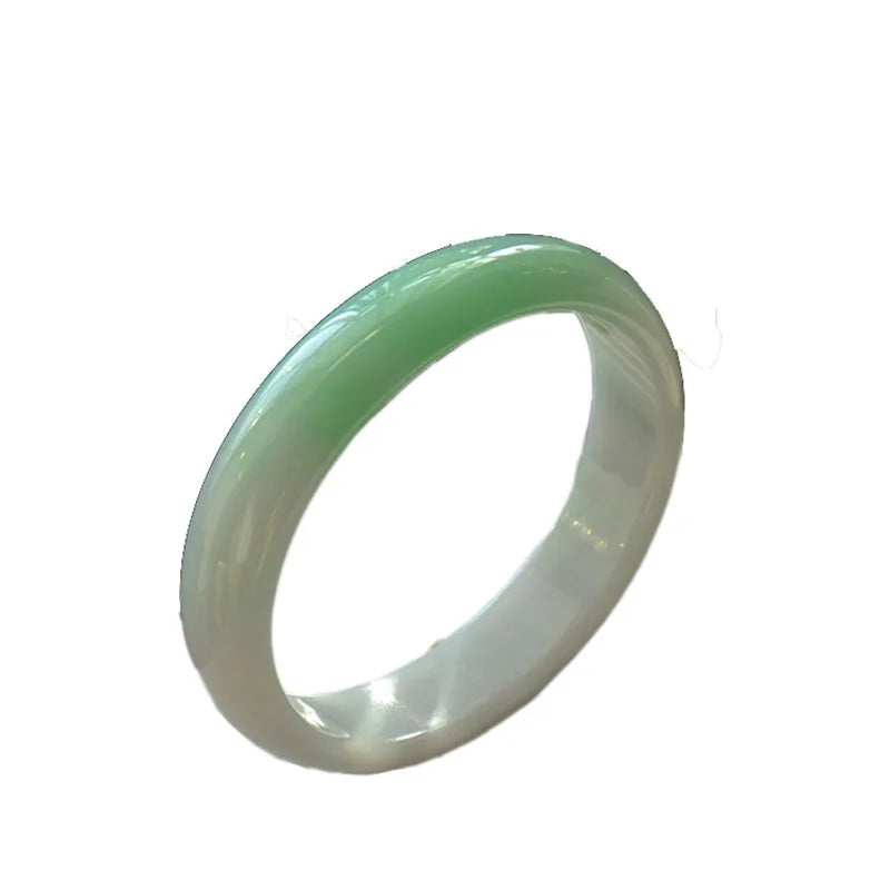Zheru Jewelry Natural Myanmar Jade Two-Color Bracelet 54-62mm